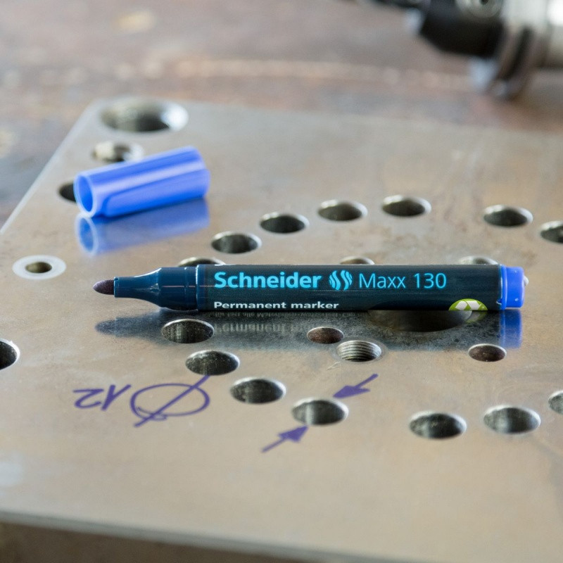Marker permanentny SCHNEIDER Maxx 130, okrągły, 1-3mm, blister, niebieski