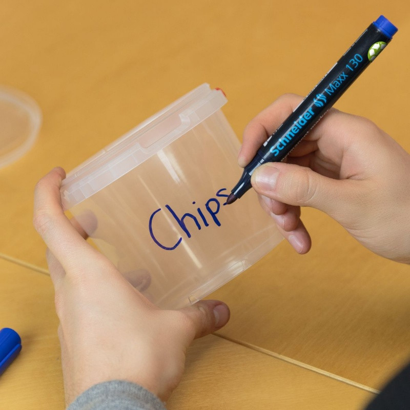 Marker permanentny SCHNEIDER Maxx 130, okrągły, 1-3mm, blister, niebieski