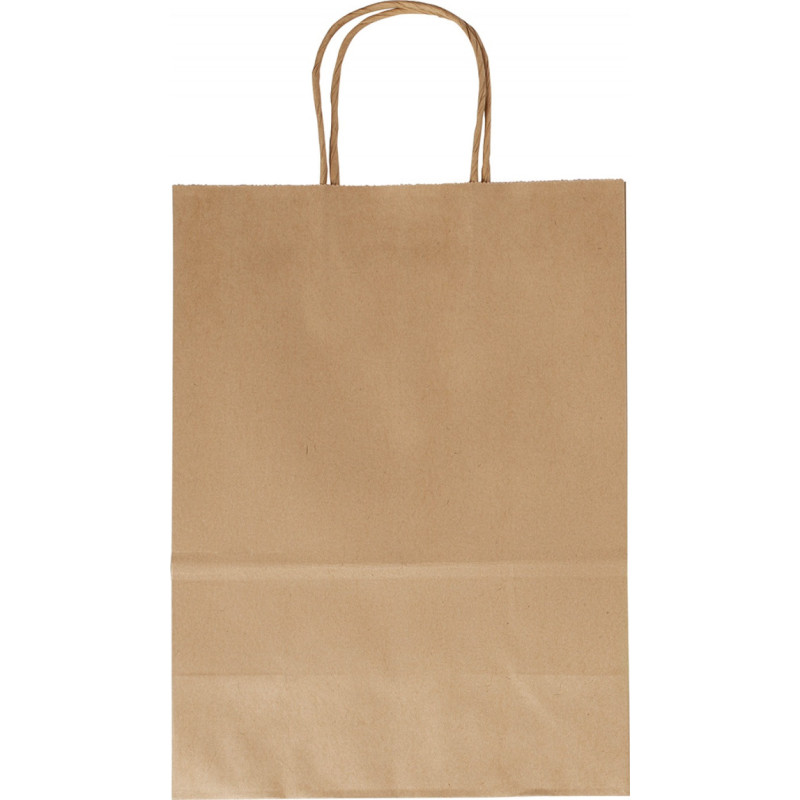 Torebka na prezenty KRAFT, papierowa, 24x12x31 cm, gr. 125g/m2, brązowa