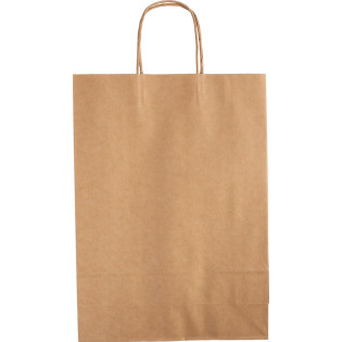 Torebka na prezenty KRAFT, papierowa, 31x11x42 cm, gr. 125g/m2, brązowa