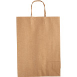 Torebka na prezenty KRAFT, papierowa, 31x11x42 cm, gr. 125g/m2, brązowa