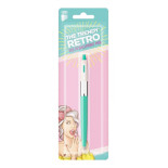 Długopis automatyczny ICO Retro 70'C, Pastel, blister, wkład niebieski, mix kolorów