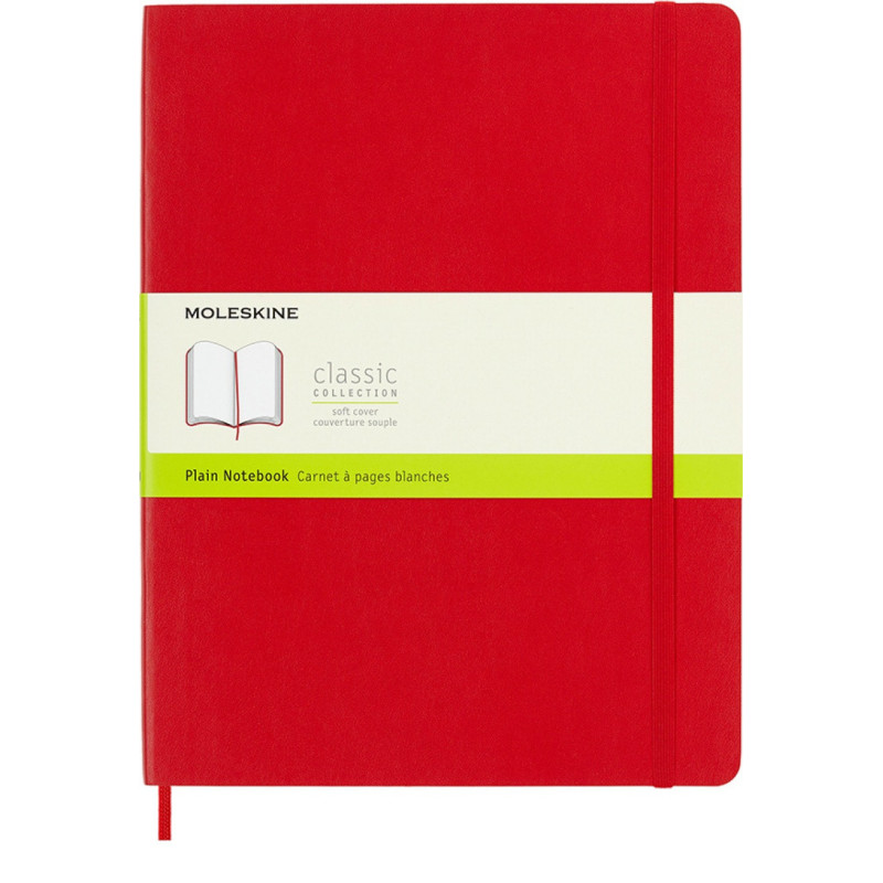 Notes MOLESKINE Classic XL (19x25cm) gładki, miękka oprawa, 192 strony, czerwony
