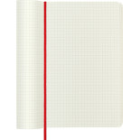 Notes MOLESKINE Classic L, 13x21cm, w kratkę, miękka oprawa, 192 strony, czerwony