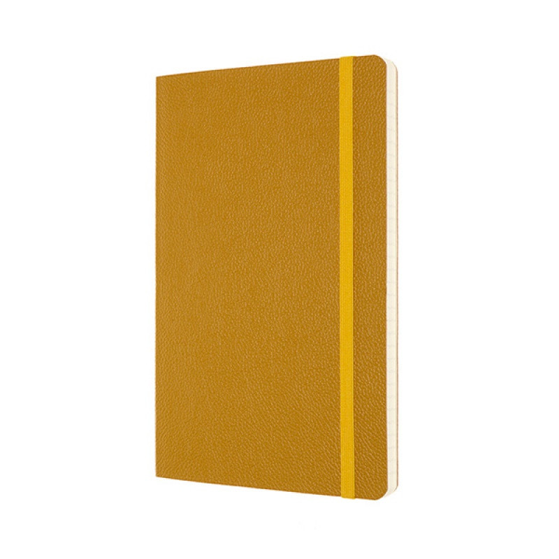 Notes MOLESKINE Classic edycja limitowana, miękka oprawa skórzana L, 13x21 cm, w linie, żółty