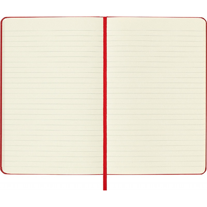 Notes MOLESKINE Classic M, 11,5x18 cm, w linie, twarda oprawa, scarlet red, 208 stron, czerwony