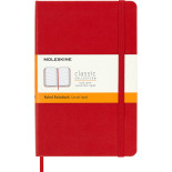 Notes MOLESKINE Classic M, 11,5x18 cm, w linie, twarda oprawa, scarlet red, 208 stron, czerwony