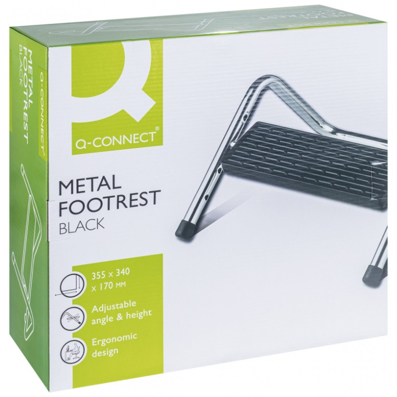 Podnóżek Q-CONNECT, z regulacją, 355x340x170mm, metalowy