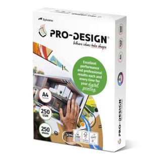 Papier ksero PRO-DESIGN FSC, satynowany, klasa A++, A4, 168CIE, 250gsm, 250 ark.