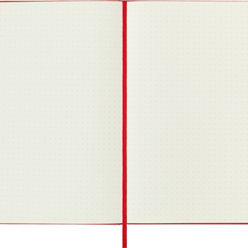 Notes MOLESKINE Classic L (13x21 cm) w kropki, twarda oprawa, scarlet red, 240 stron, czerwony