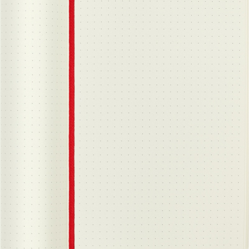 Notes MOLESKINE Classic L (13x21cm) w kropki, miękka oprawa, 192 strony, czerwony