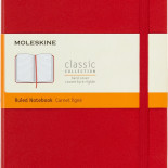 Notes MOLESKINE Classic L (13x21cm) w linie, twarda oprawa, 240 stron, czerwony