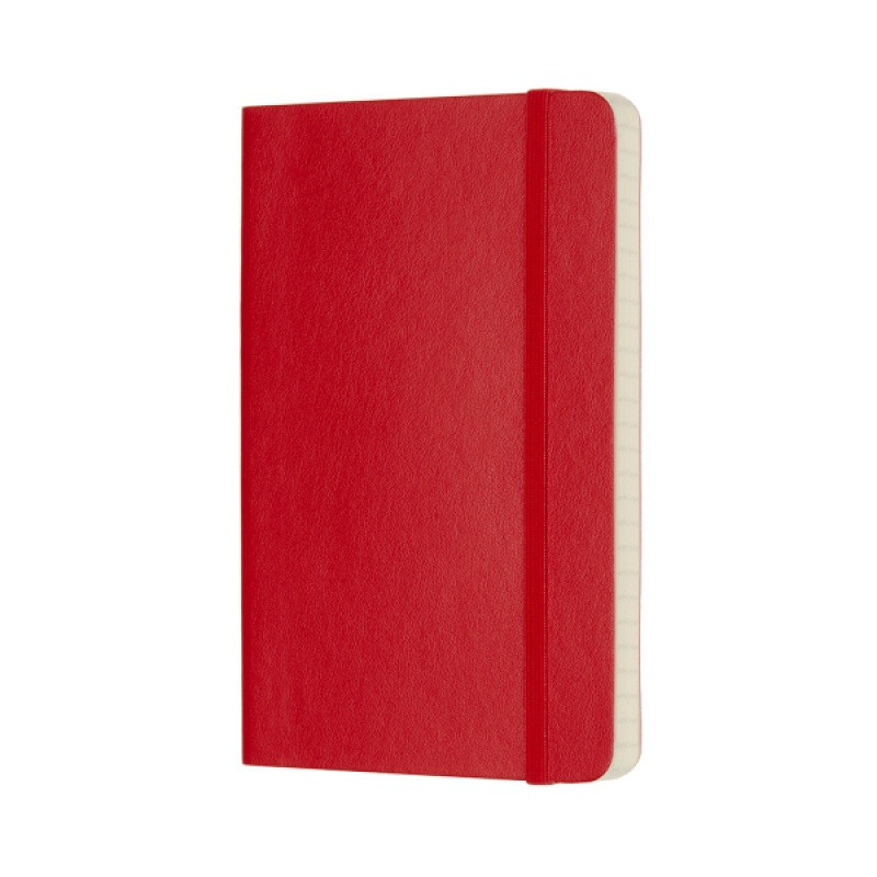Notes MOLESKINE Classic P (9x14cm) w kratkę, miękka oprawa, 192 strony, czerwony