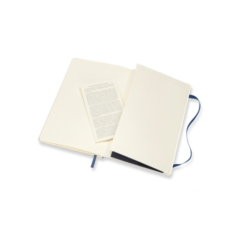 Notes MOLESKINE L (13x21cm) gładki, miękka oprawa, sapphire blue, 192 strony, niebieski