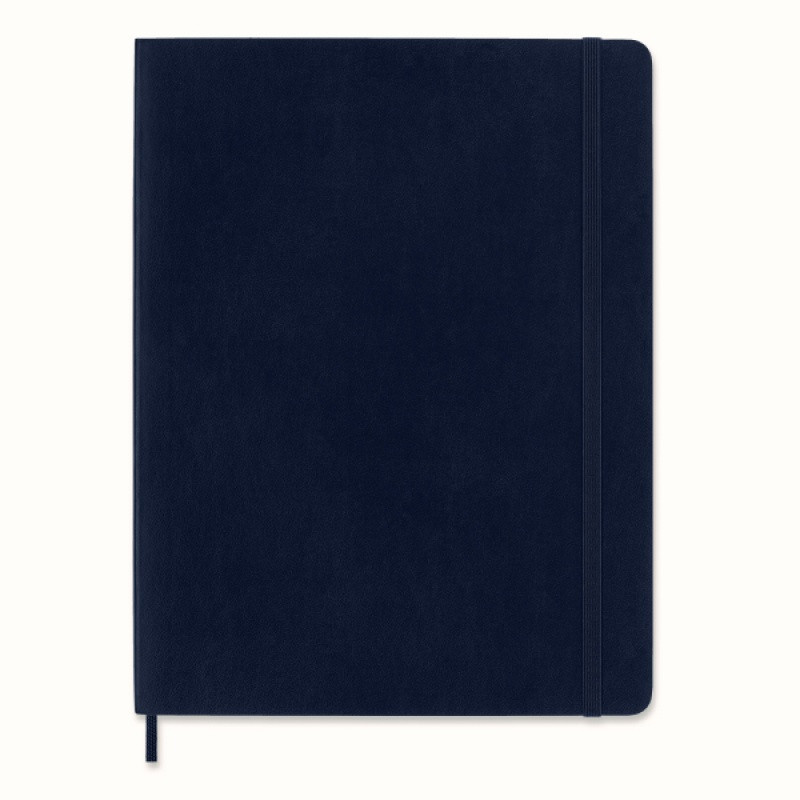 Notes MOLESKINE XL (19x25cm) gładki, miękka oprawa, sapphire blue, 192 strony, niebieski
