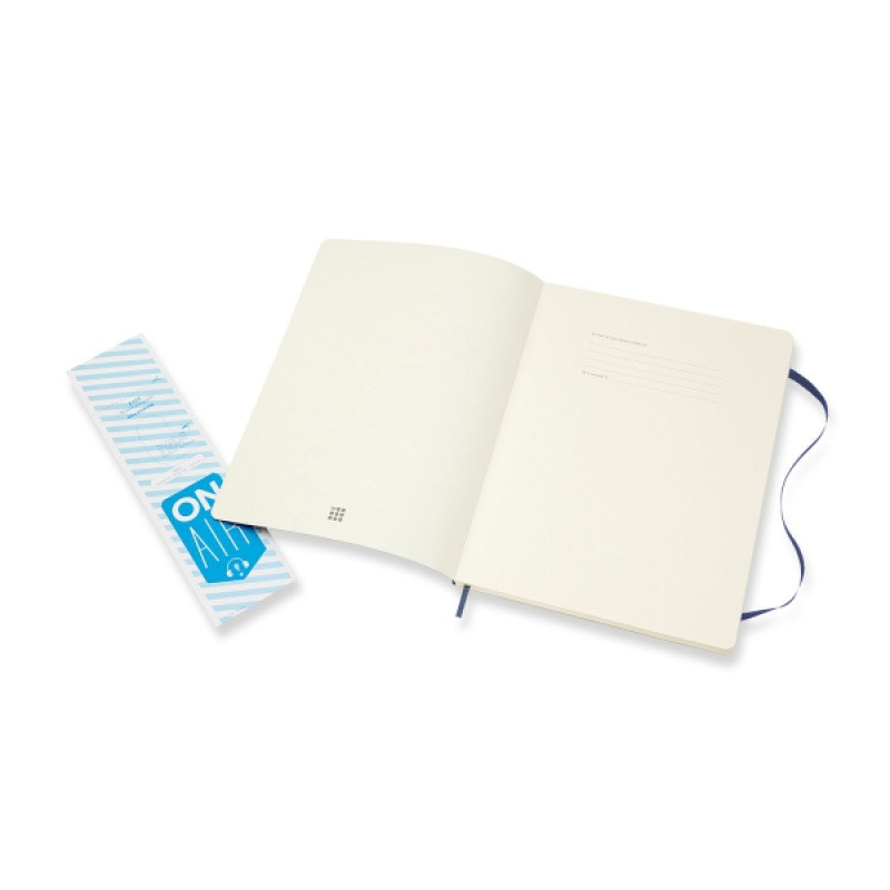 Notes MOLESKINE XL (19x25cm) w linie, miękka oprawa, sapphire blue, 192 strony, niebieski