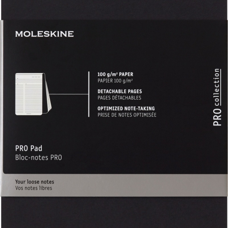 Notes reporterski PRO PAD MOLESKINE L (13x21 cm), 96 stron, czarny