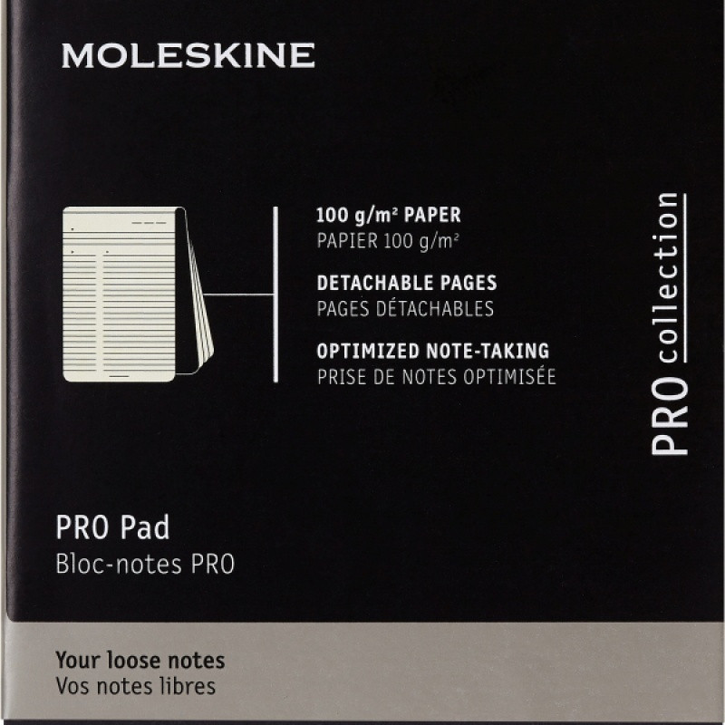 Notes reporterski PRO PAD MOLESKINE P (9x14 cm), 96 stron, czarny