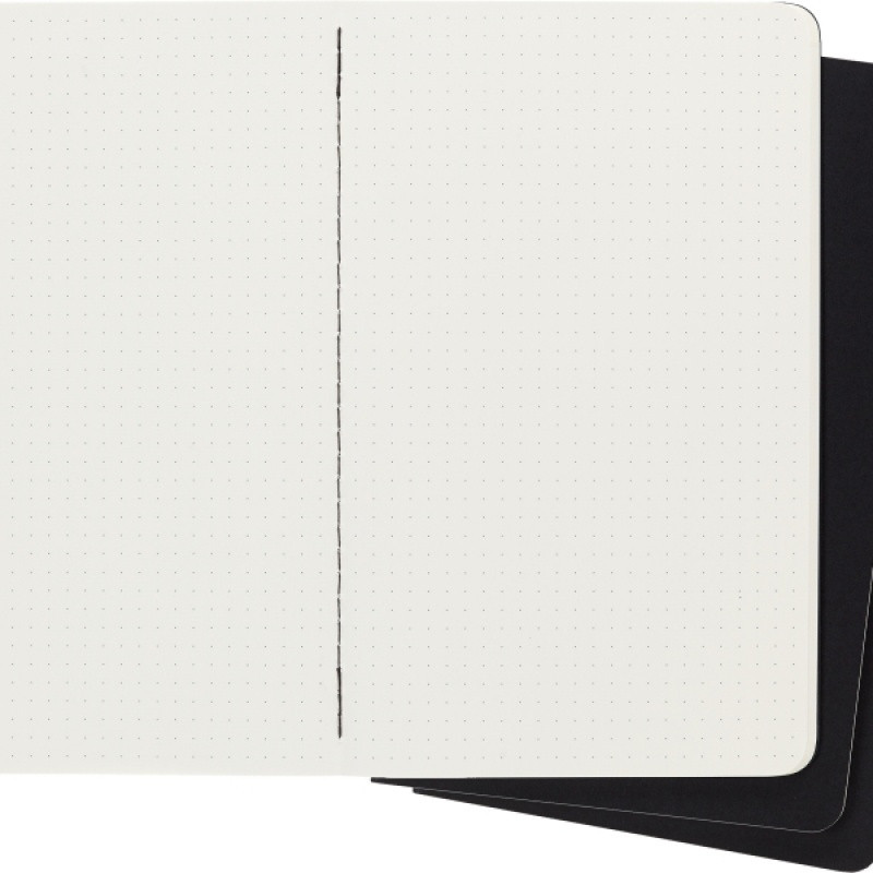 Zestaw 3 Zeszytów MOLESKINE Cahier Journals L (13x21cm) w kropki, 80 stron, czarny