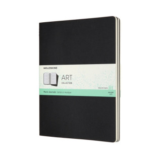 Zestaw 3 Zeszytów MOLESKINE Cahier XL (19x25cm) w pięciolinie, music, 80 stron, czarny