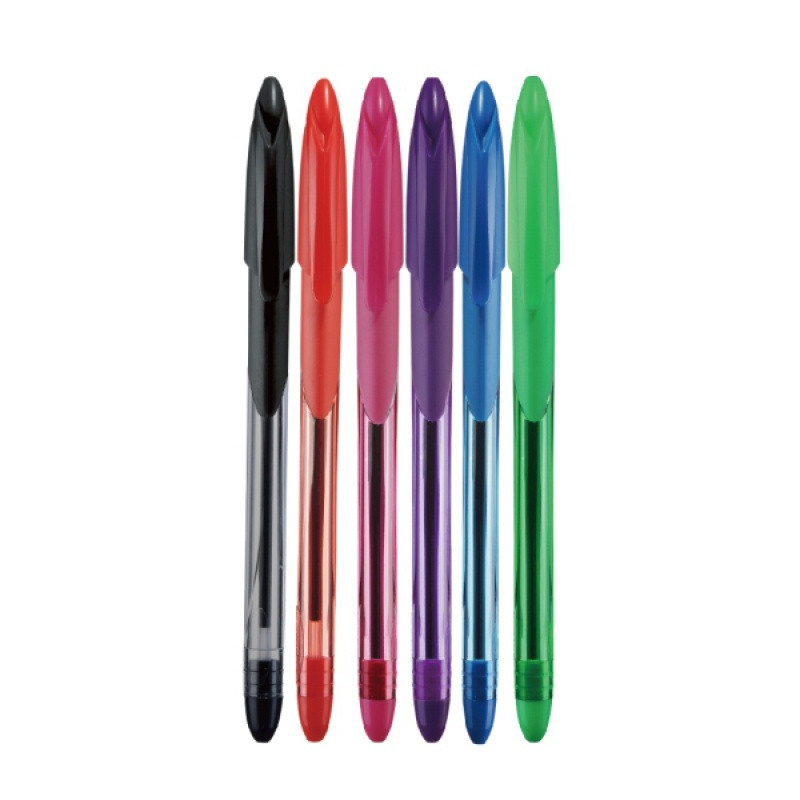 Długopis klasyczny KEYROAD Ball Pen Soft Jet, 0,7 mm, 6 szt, blister, mix kolorów