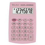 Kalkulator kieszonkowy VECTOR KAV VC-210III, 8- cyfrowy ,64x98,5mm, jasnoróżowy