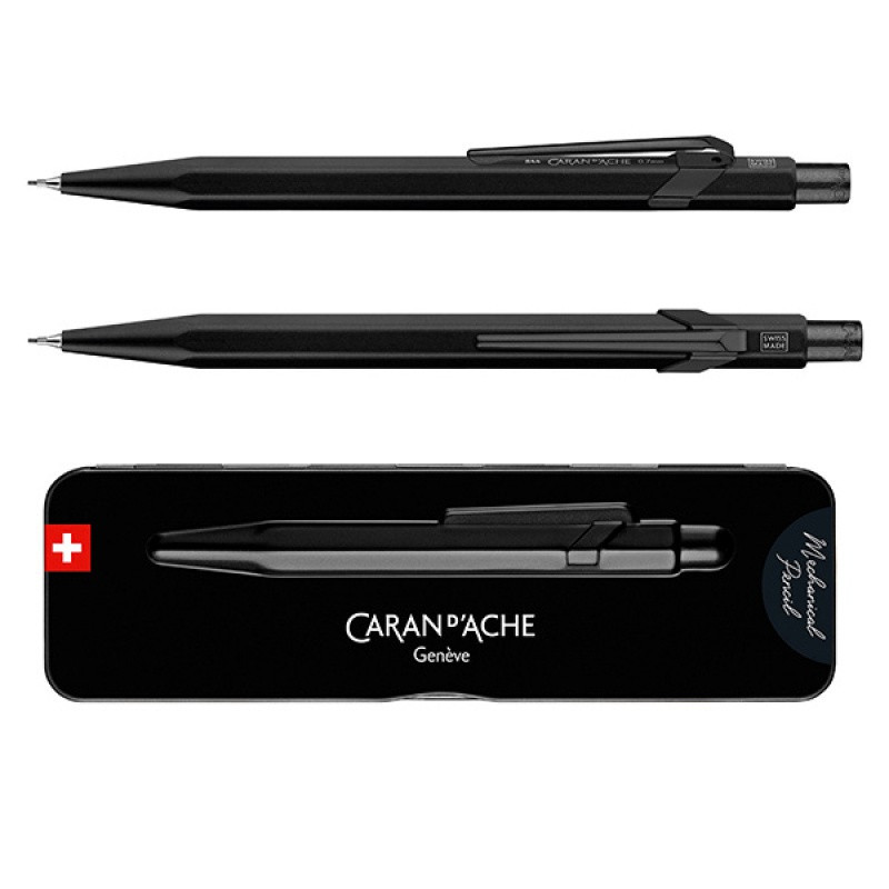 Ołówek automatyczny CARAN D'ACHE 844 Black Code, w pudełku, czarny