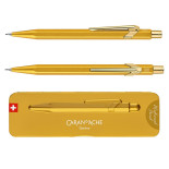 Ołówek automatyczny CARAN D'ACHE 844 Goldbar, w pudełku, żółte złoto