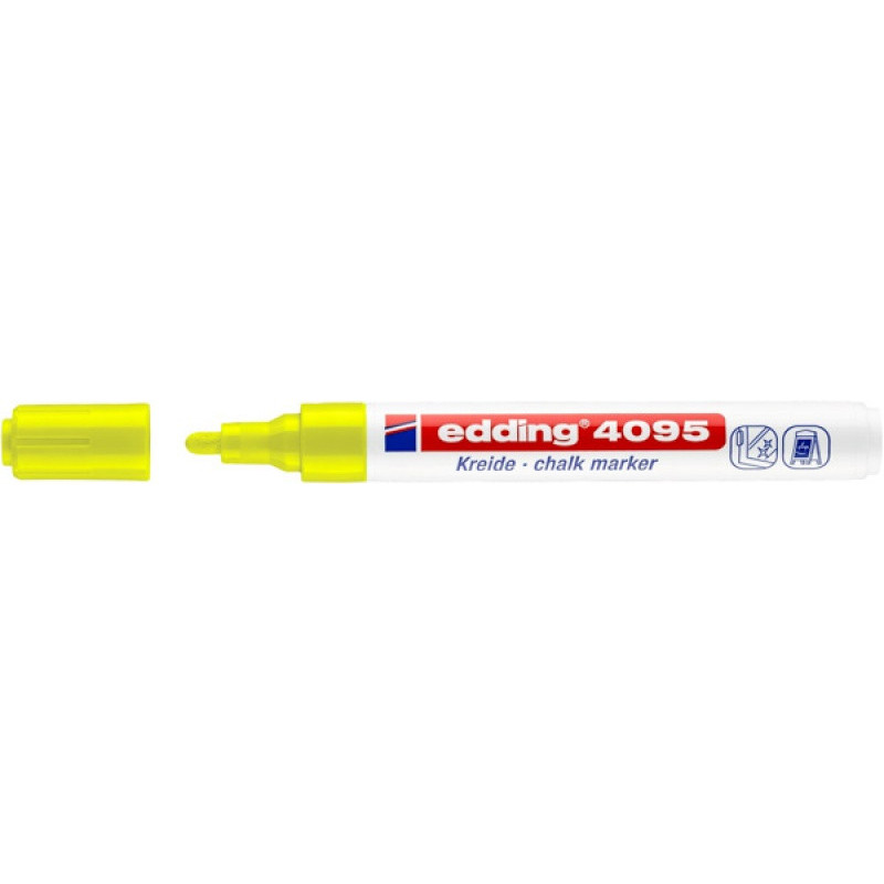 Marker kredowy e-4095 EDDING, 2-3mm, neon żółty