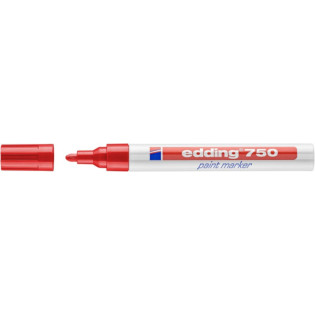 Marker olejowy e-750 EDDING, 2-4 mm, czerwony