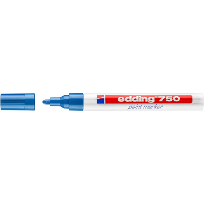 Marker olejowy e-750 EDDING, 2-4 mm, niebieski