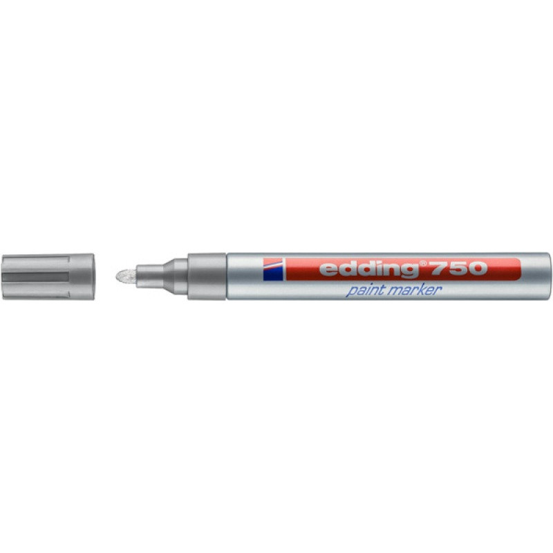 Marker olejowy e-750 EDDING, 2-4mm, srebrny