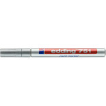 Marker olejowy e-751 EDDING, 1-2 mm, srebrny