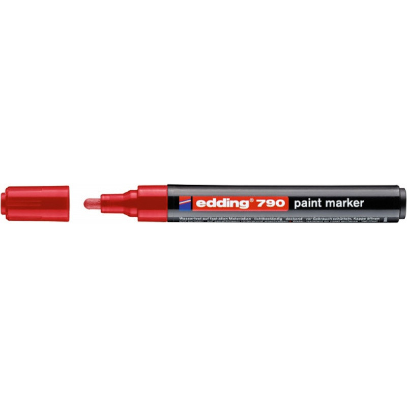 Marker olejowy e-790 EDDING, 2-3 mm, czerwony