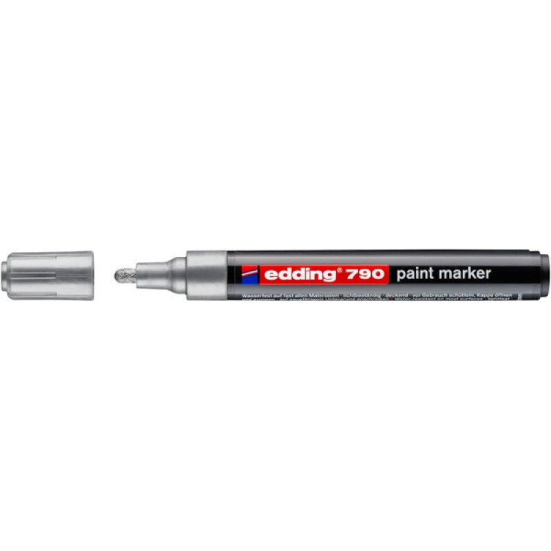 Marker olejowy e-790 EDDING, 2-3mm, srebrny