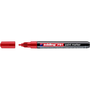 Marker olejowy e-791 EDDING, 1-2mm, czerwony