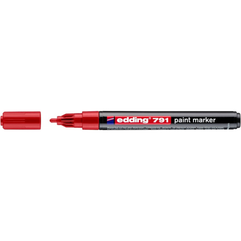 Marker olejowy e-791 EDDING, 1-2mm, czerwony