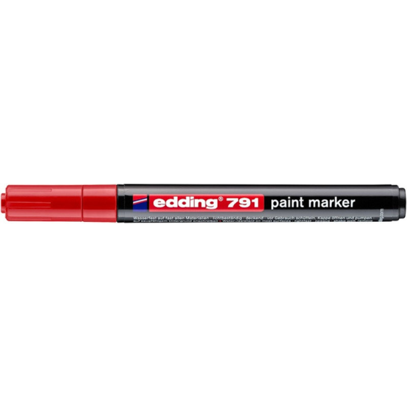 Marker olejowy e-791 EDDING, 1-2mm, czerwony