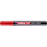Marker olejowy e-791 EDDING, 1-2mm, czerwony