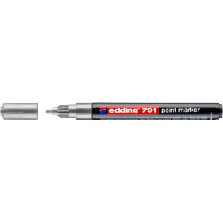 Marker olejowy e-791 EDDING, 1-2mm, srebrny