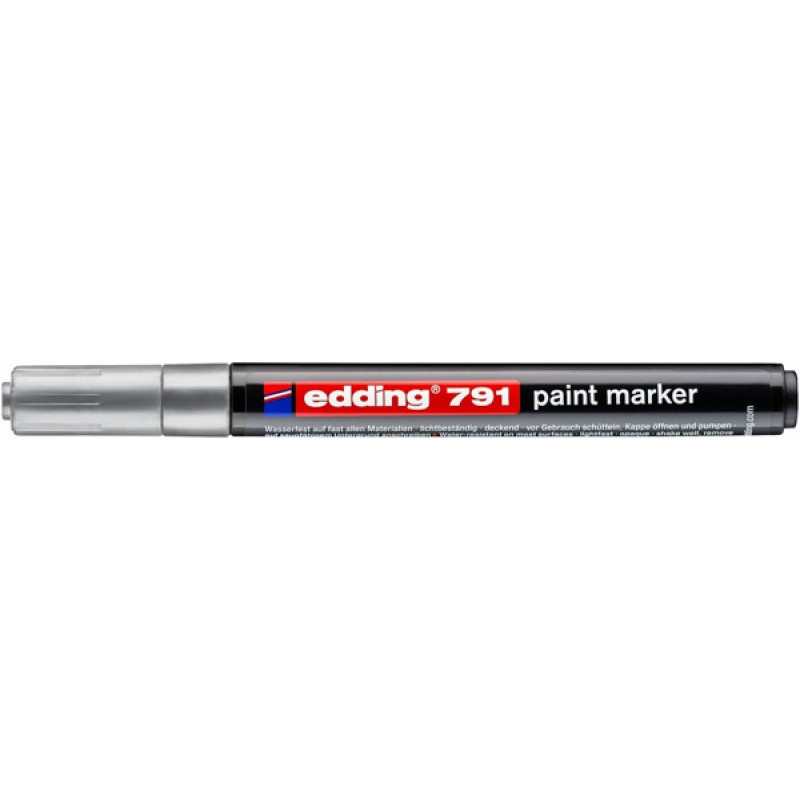 Marker olejowy e-791 EDDING, 1-2mm, srebrny