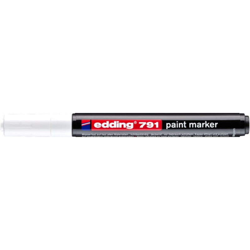 Marker olejowy e-791 EDDING, 1-2mm, biały
