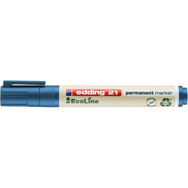Marker permanentny e-21 EDDING ecoline, 1,5-3mm, niebieski
