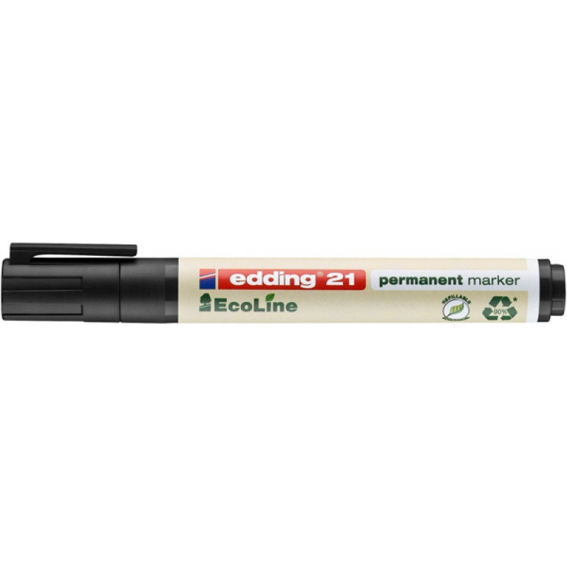 Marker permanentny e-21 EDDING ecoline, 1,5-3mm, czarny