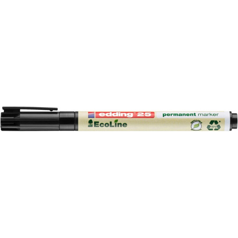 Marker permanentny e-25 EDDING ecoline, 1mm, czarny