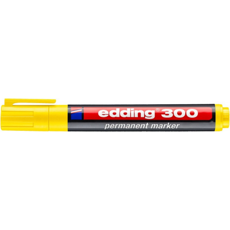 Marker permanentny e-300 EDDING, 1,5-3mm, żółty