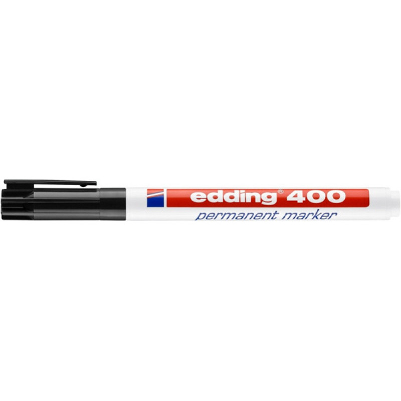 Marker permanentny e-400 EDDING, 1 mm, czarny
