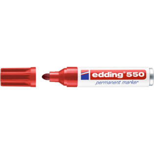 Marker permanentny e-550 EDDING, 3-4 mm, czerwony