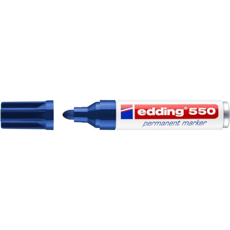 Marker permanentny e-550 EDDING, 3-4 mm, niebieski