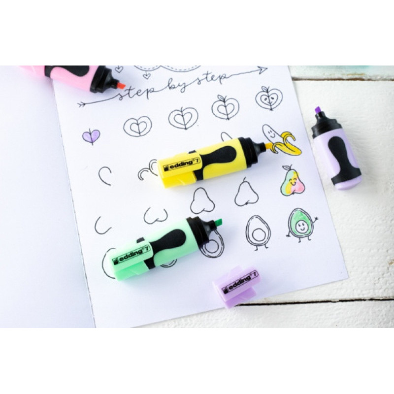 Mini zakreślacze e-7 51.641 EDDING, display, 100 szt., mix kolorów